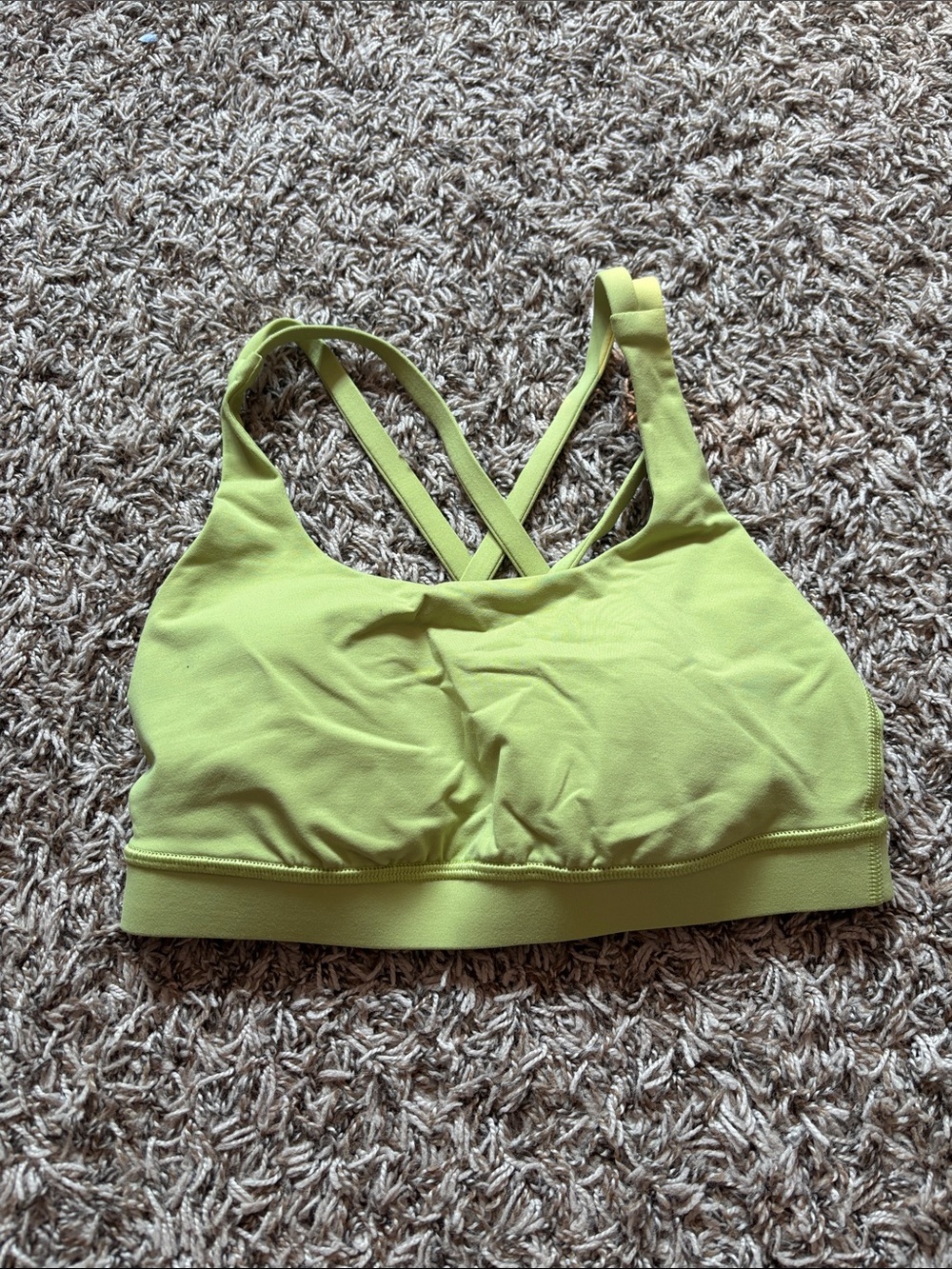 lululemon athletica Lime Green Strappy Sports Bra